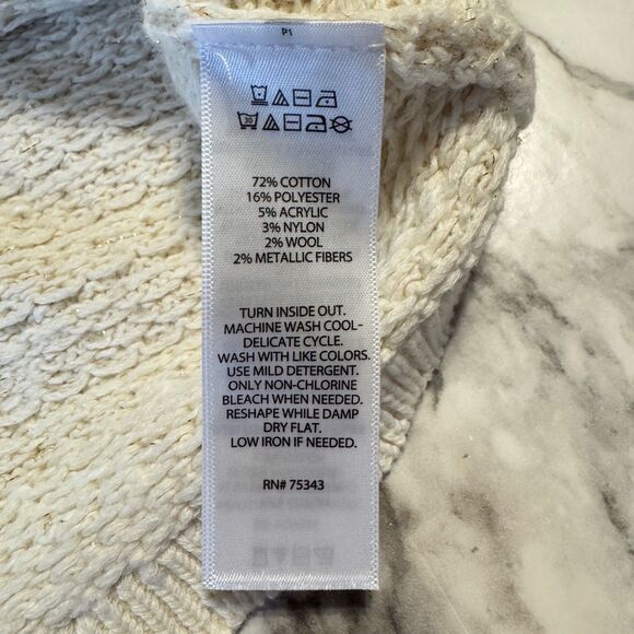 JESSICA SIMPSON NWT Cropped Metallic Accent Cardigan Sweater - Picture 5 of 7